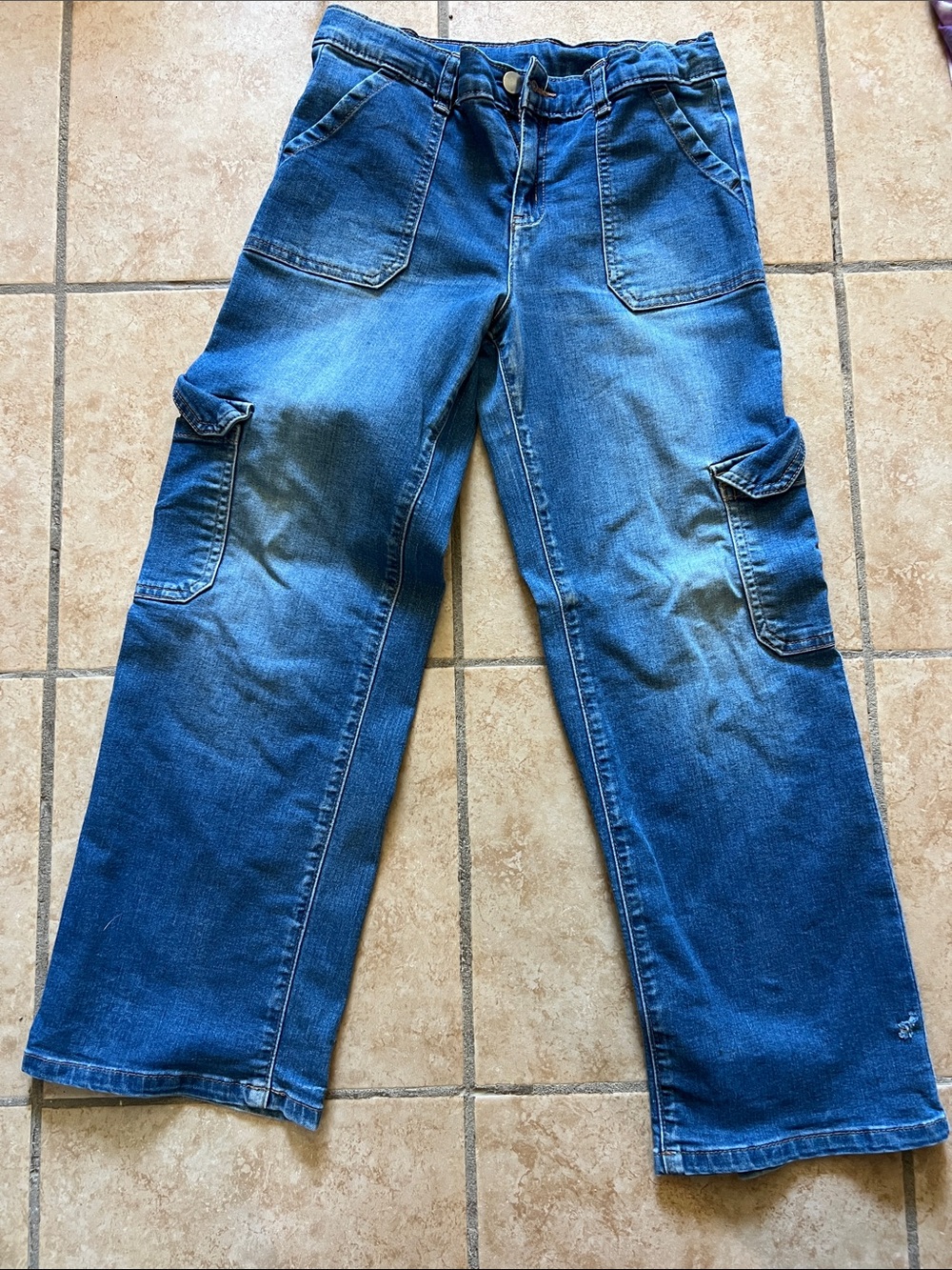 wonder nation girls Blue Cargo Jeans